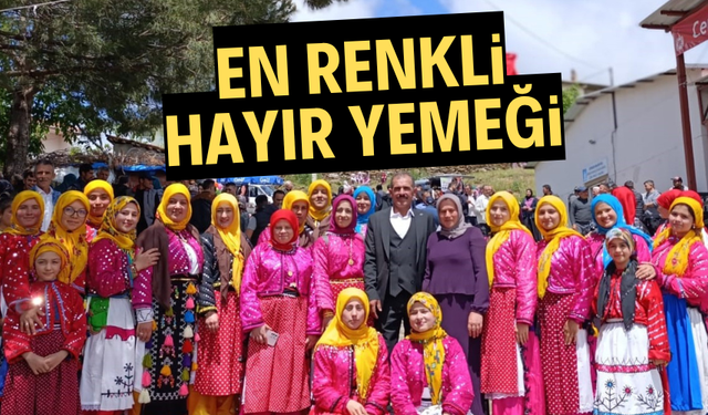 Gördes'te hayır yemeğinde renkli görüntüler
