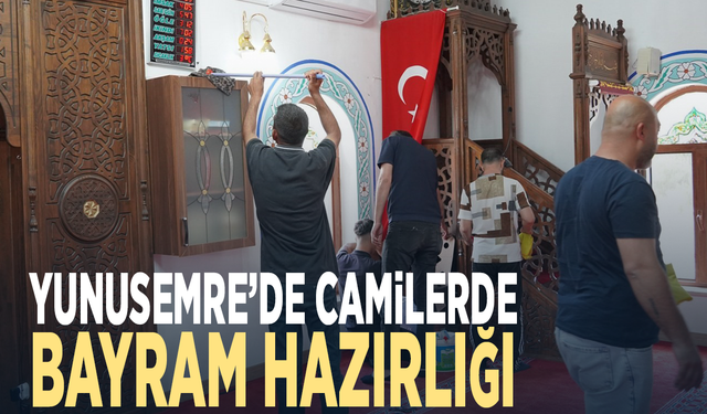 Yunusemre’de camilerde bayram hazırlığı