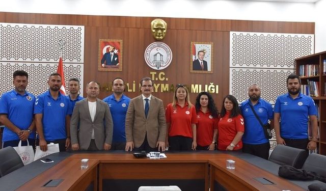 Kaymakam Güldoğan antrenörleri makamında ağırladı