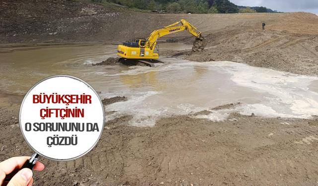 Büyükşehir, çiftçinin o sorununu da çözdü: Gölet Sezona Yetiştirildi