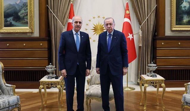 Cumhurbaşkanı Erdoğan, TBMM Başkanı Kurtulmuş ile bir araya geldi