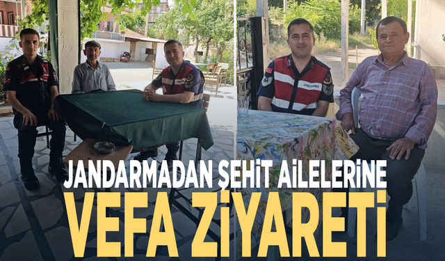 Jandarmadan şehit ailelerine vefa ziyareti