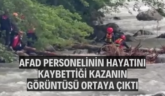 AFAD personelinin hayatını kaybettiği kazanın görüntüsü ortaya çıktı