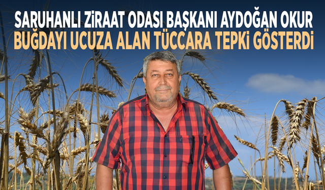 Saruhanlı Ziraat Odası Başkanı Aydoğan Okur buğdayı ucuza alan tüccara tepki gösterdi