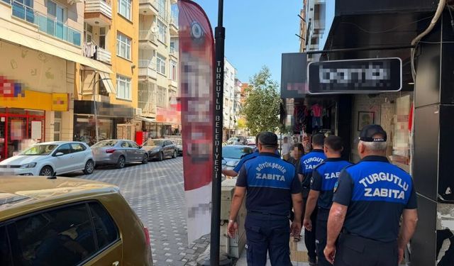 Turgutlu’da yol ve kaldırım işgallerine ortak denetim
