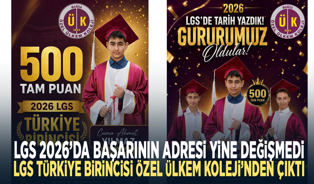 LGS 2026’da Başarının Adresi Yine Değişmedi: LGS Türkiye Birincisi Özel Ülkem Koleji’nden Çıktı