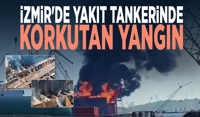 İzmir'de yakıt tankerinde korkutan yangın
