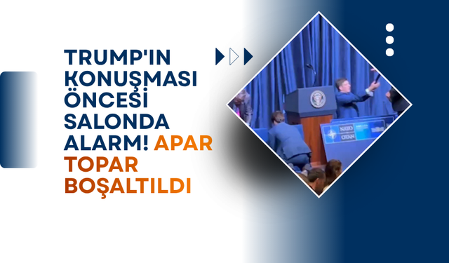 Trump'ın konuşması öncesi salonda alarm! Apar topar boşaltıldı
