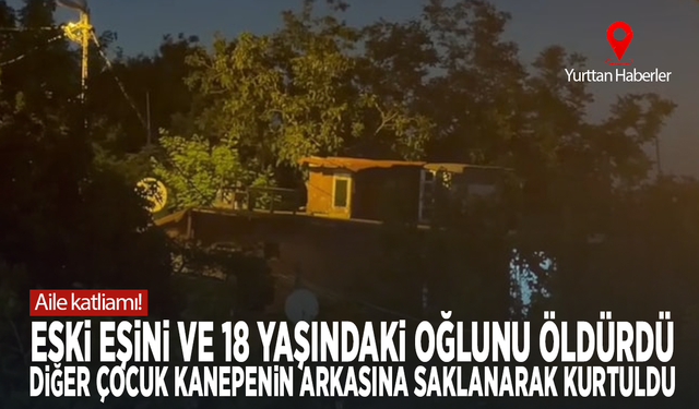 Aile katliamı! Eski eşini ve 18 yaşındaki oğlunu öldürdü, diğer çocuk kanepenin arkasına saklanarak kurtuldu
