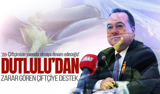 Dutlulu: Çiftçimizin yanında olmaya devam edeceğiz