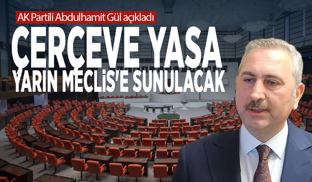AK Partili Abdulhamit Gül açıkladı... Çerçeve yasa yarın Meclis'e sunulacak