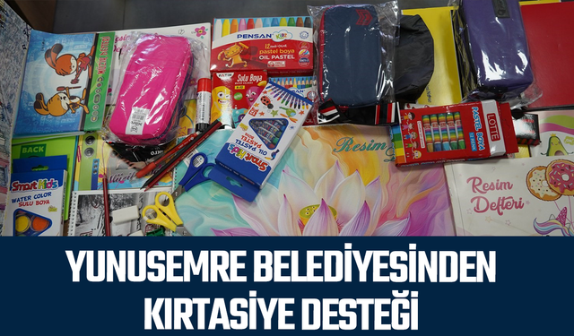 Yunusemre Belediyesinden kırtasiye desteği