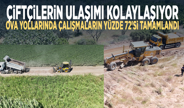 Çiftçilerin ulaşımı kolaylaşıyor... Şehzadeler'de ova yollarının yüzde 72'si tamamlandı