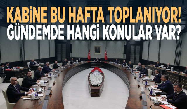 Kabine yeni haftada toplanıyor! Gündemde kritik başlıklar var