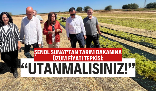 ŞENOL SUNAT’TAN TARIM BAKANINA ÜZÜM FİYATI TEPKİSİ: “UTANMALISINIZ!”