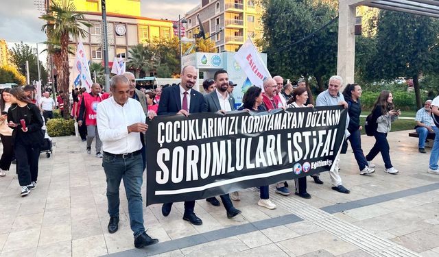 Eğitim-İş’ten Turgutlu’daki saldırıya tepki yürüyüşü