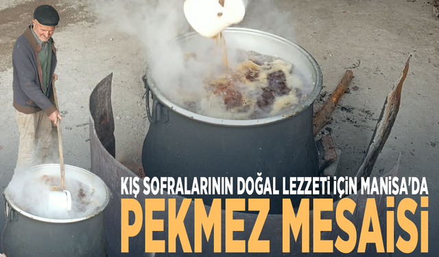 Kış sofralarının doğal lezzeti için Manisa'da pekmez mesaisi