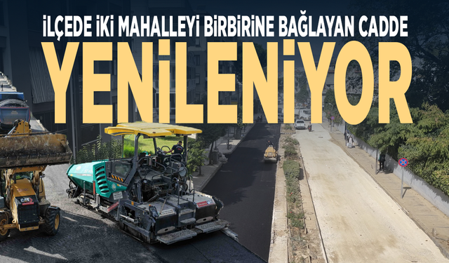 İlçede iki mahalleyi birbirine bağlayan cadde yenileniyor