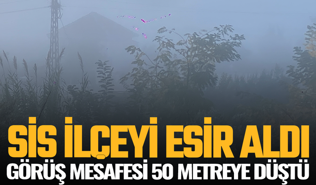 İlçe sise gömüldü: Sürücüler dikkat!