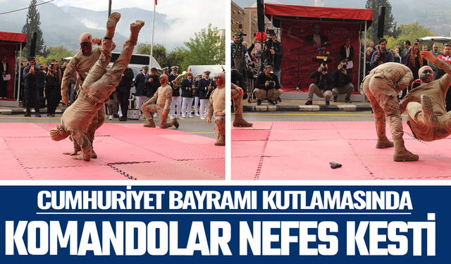 Manisa'da cumhuriyet coşkusuna jandarma komandolar damga vurdu