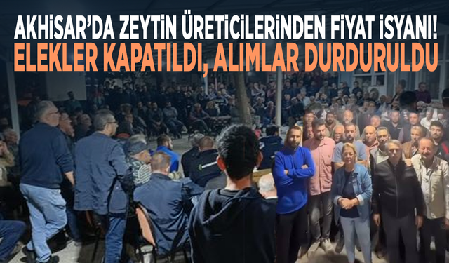 Akhisar’da zeytin üreticilerinden fiyat isyanı! Elekler kapatıldı, alımlar durduruldu