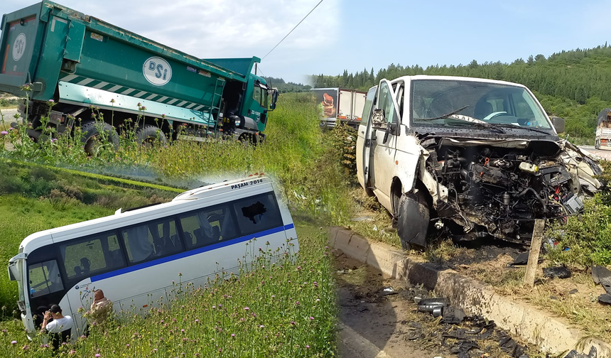 Manisa'da zincirleme trafik kazası! 12 yaralı