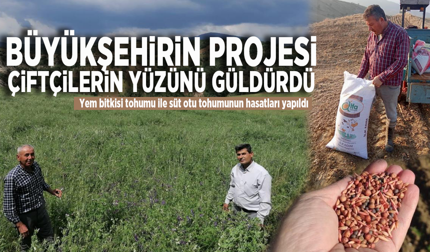 Çiftçiler, Büyükşehirin projesinden yüksek verim aldı