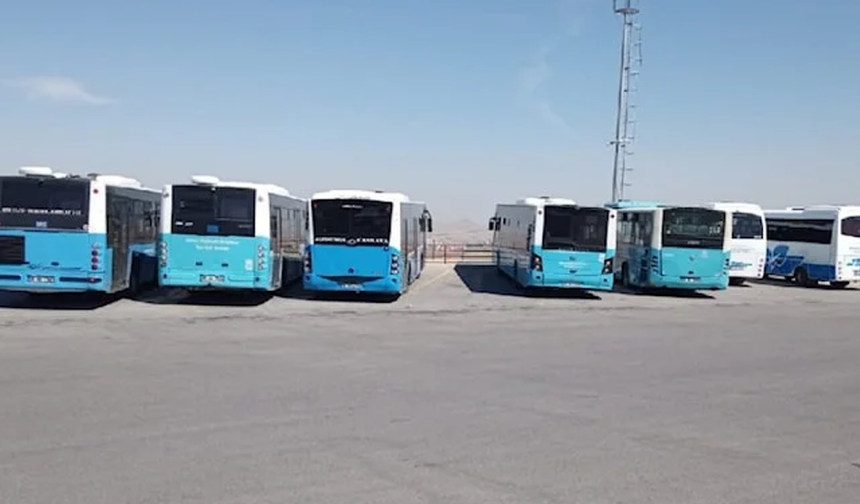 Ücretsiz toplu taşıma krizi! Ankara'da 9 otobüs parka çekildi