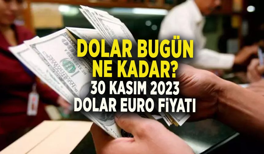 DOLAR BUGÜN NE KADAR? 30 KASIM 2023 DOLAR EURO FİYATI