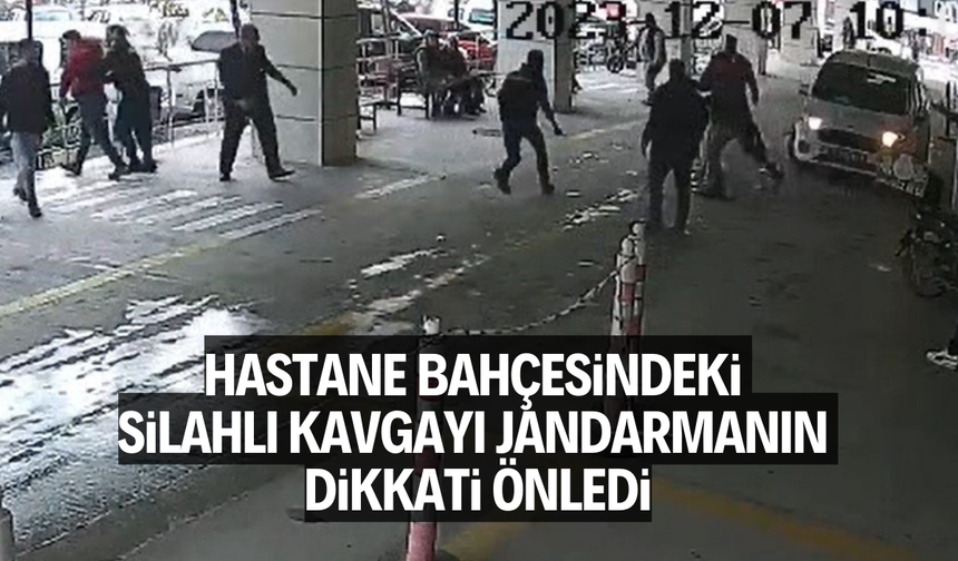 Silahlı kavgayı jandarmanın dikkati önledi