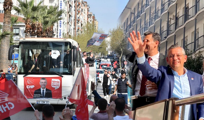 Özgür Özel'den memleketi Manisa'da seçim konvoyu