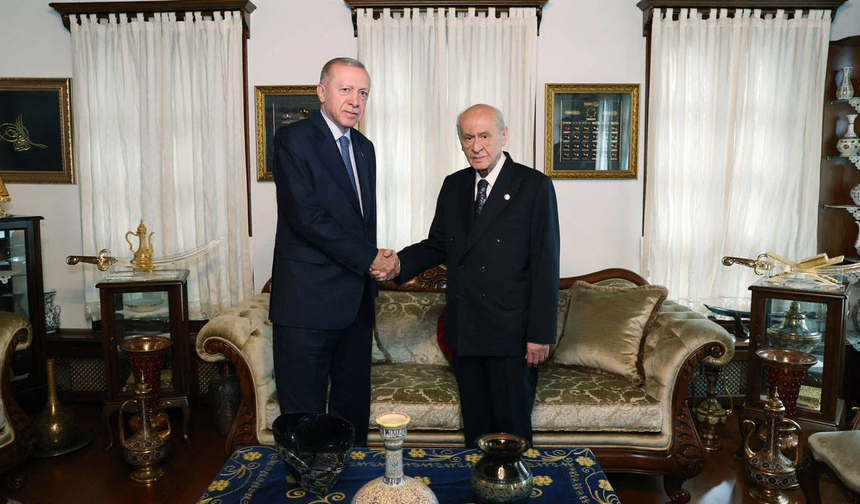 Cumhurbaşkanı Erdoğan, Devlet Bahçeli bir araya geldi