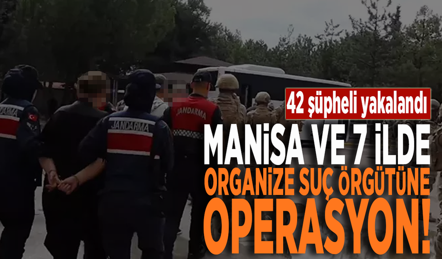 Manisa ve 7 ilde organize suç örgütüne operasyon: 42 şüpheli yakalandı
