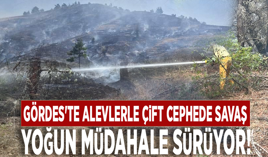 Gördes'te alevlerle çift cephede savaş: Yoğun müdahale sürüyor!