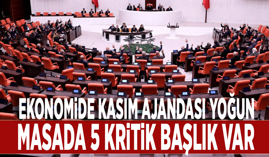 Ekonomide kasım ajandası yoğun: Masada 5 kritik başlık var