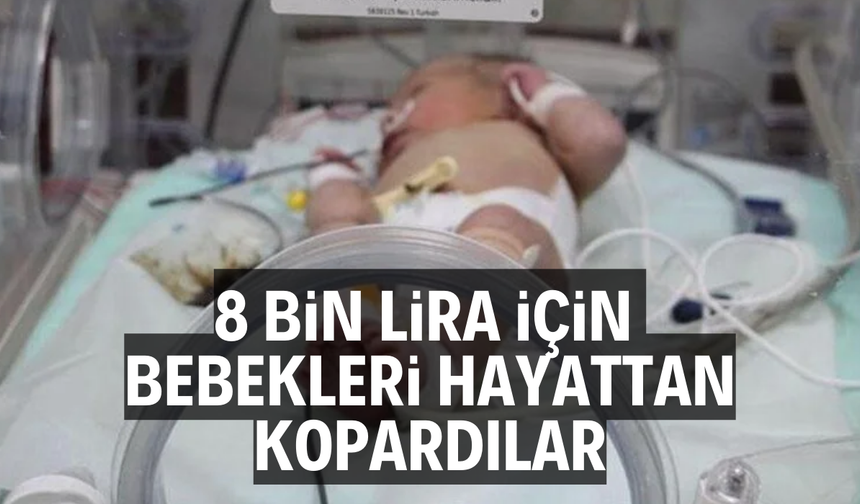 8 bin lira alabilmek için bebekleri hayattan kopardılar