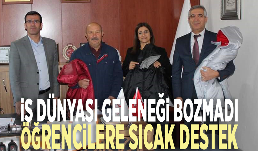 İş dünyası geleneği bozmadı: Öğrencilere sıcak destek