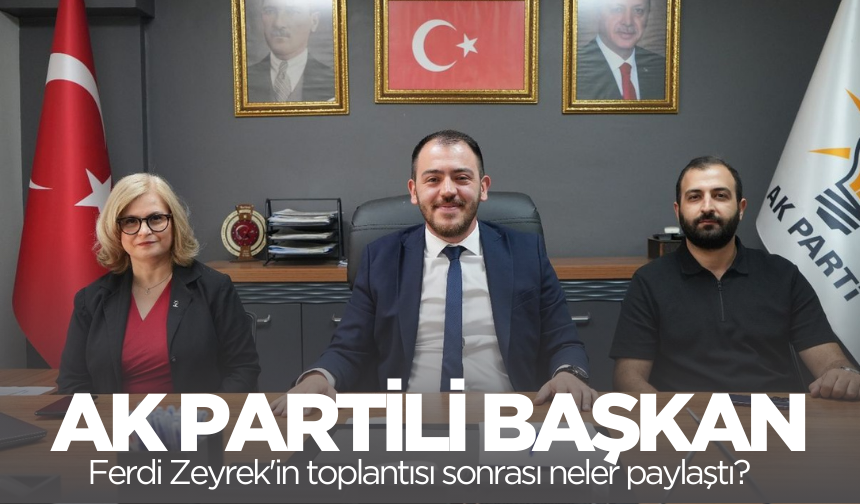 Büyükşehir toplantısı sonrası AK Parti Yunusemre İlçe Başkanı İlkan Durmaz'dan dikkat çeken paylaşım!