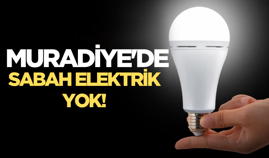 Yarın sabah Muradiye'de elektrik yok! İşte detaylar...