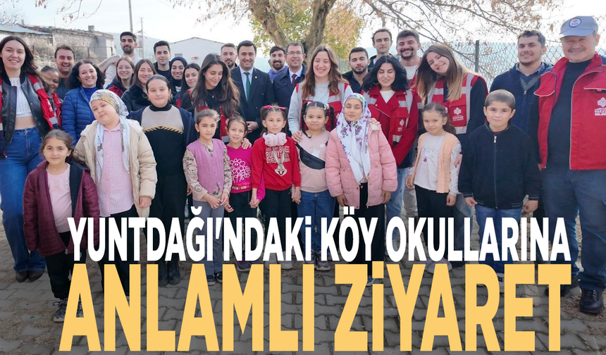 Yuntdağı'ndaki köy okullarına anlamlı ziyaret