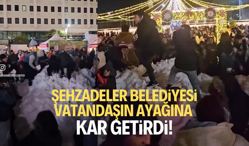 ŞEHZADELER BELEDİYESİ VATANDAŞIN AYAĞINA KAR GETİRDİ