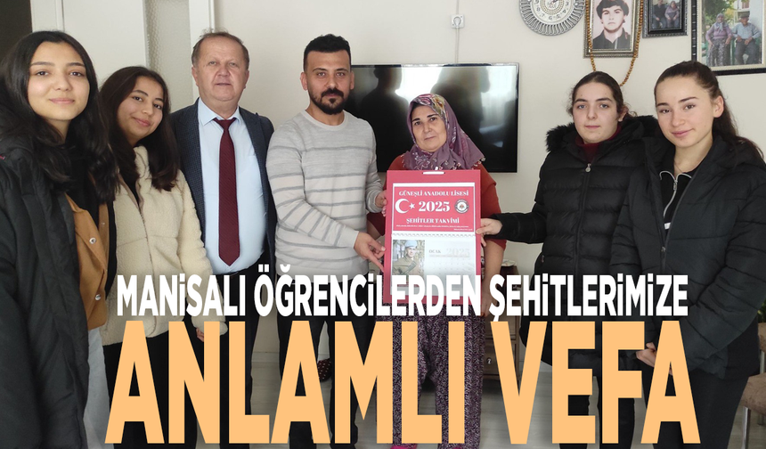 Manisalı öğrencilerden şehitlerimize anlamlı vefa