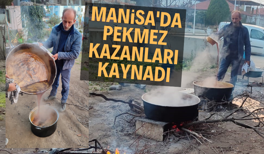 Manisa'da pekmez kazanları kaynadı