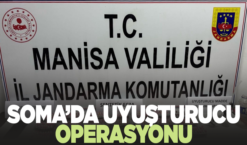 Soma’da jandarmadan uyuşturucu operasyonu: 1 gözaltı