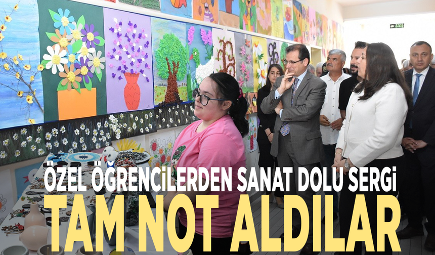 Özel öğrencilerden sanat dolu sergi: Tam not aldılar