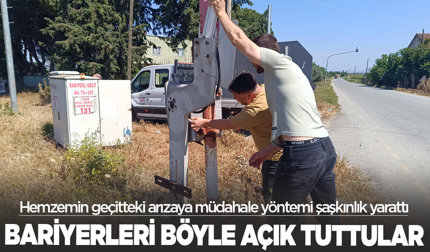 Hemzemin geçitteki arızaya müdahale yöntemi şaşırttı