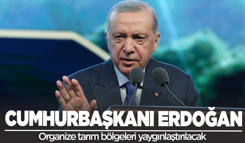 Cumhurbaşkanı Erdoğan: Organize tarım bölgelerini yaygınlaştıracak