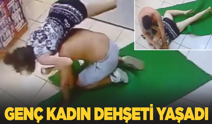Akaryakıt istasyonunda genç kadın böyle darp edildi