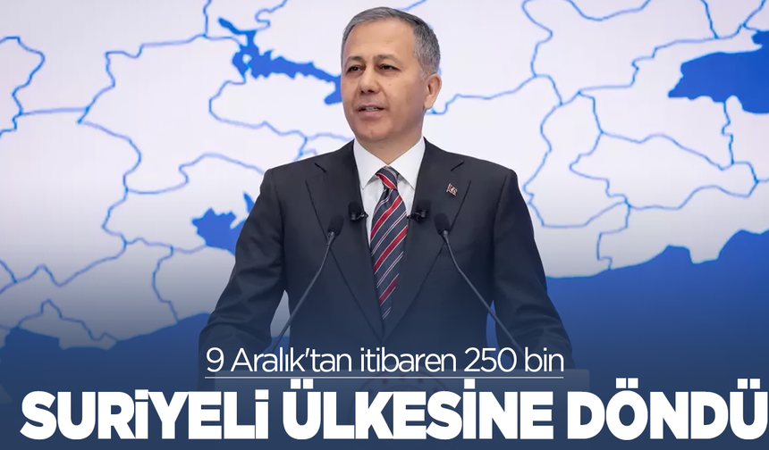9 Aralık'tan itibaren 250 bin Suriyeli ülkesine döndü