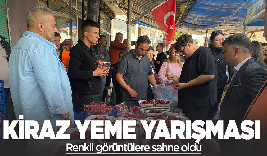 10 dakikada 2 buçuk kilo kiraz yedi, altını kazandı
